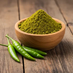 Home green chilli powder